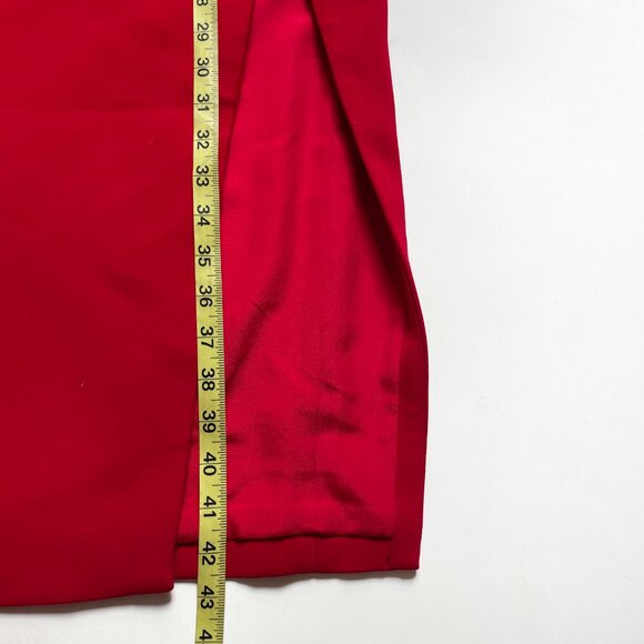 Self Portrait Crepe Bow Midi Dress Red Size UK 8 US 4 NEW NWT - Picture 12 of 14